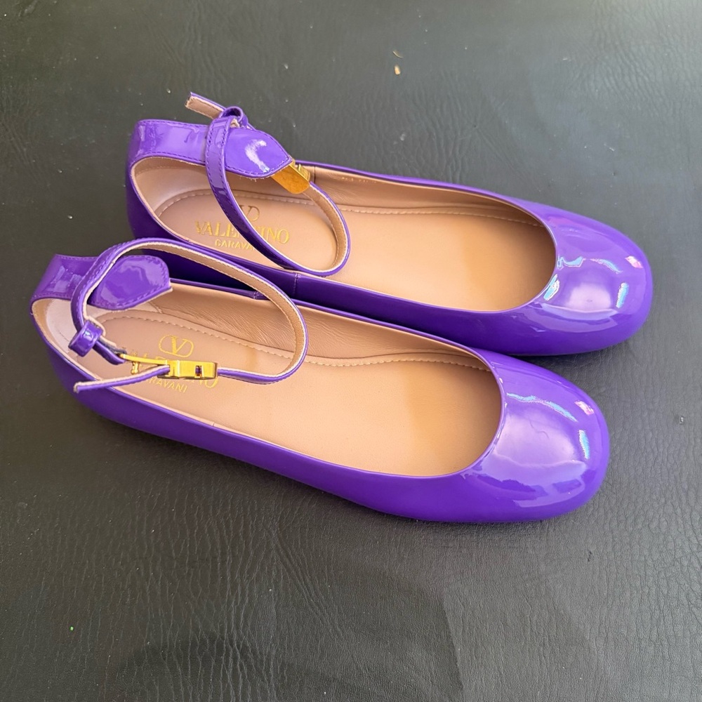 Valentino Garavani Purple Patent Flats